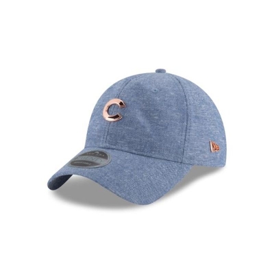 Blue Chicago Cubs Hat - New Era MLB Team Badged 9TWENTY Adjustable Caps USA3287105